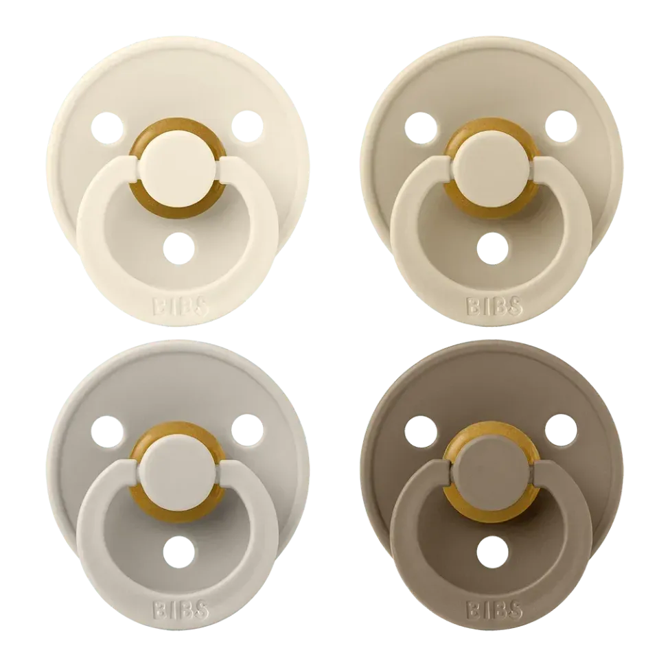 BIBS Colour Schnuller 4er Ivory Sand Vanilla Dark Oak