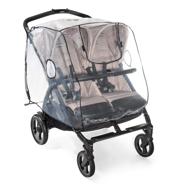 Reer RainCover Twin Regenschutz Zwillingswagen PVC-frei