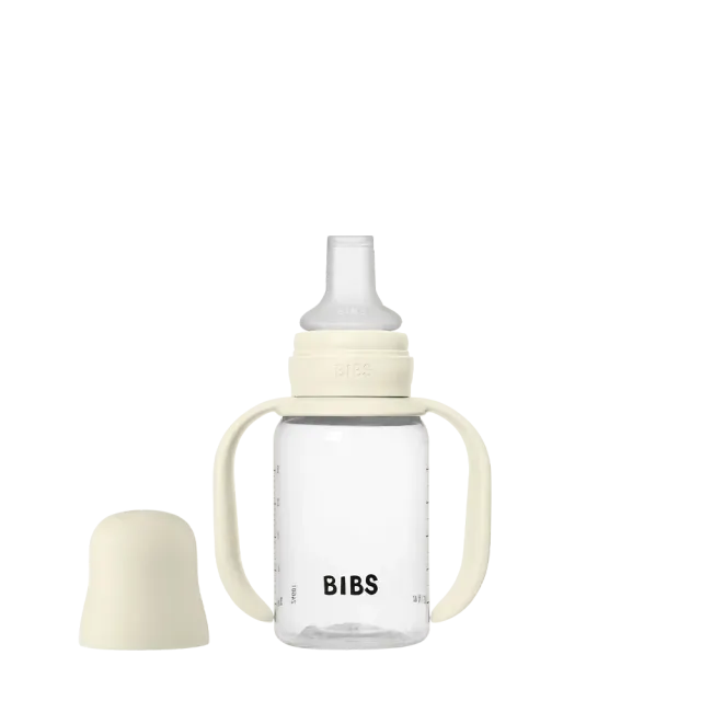 BIBS Baby Sippy Bottle Spout Silicone Trinkflasche 150ml Ivory