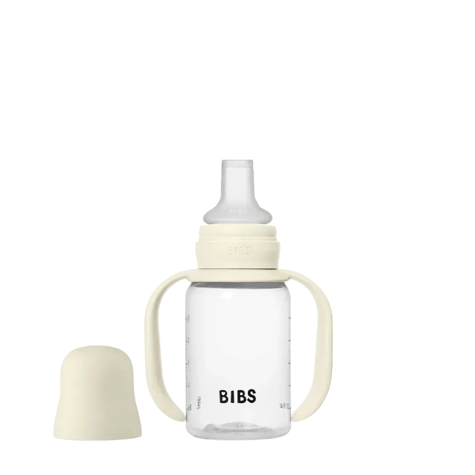 BIBS Baby Sippy Bottle Spout Silicone Trinkflasche 150ml Ivory