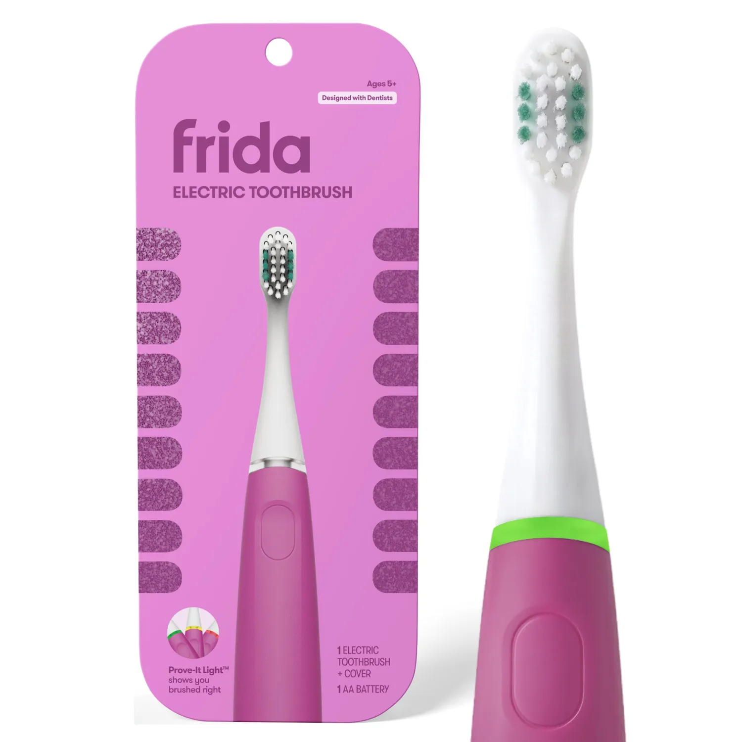 Frida Kids elektrische Kinderzahnbürste Citrus Grün sanft