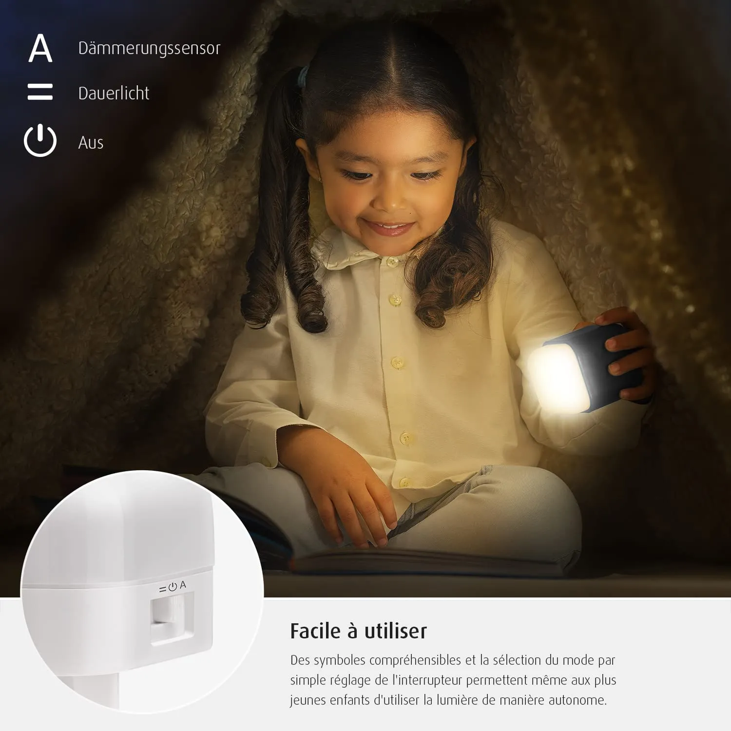 Reer SleepLight 52401 Nachtlicht hellgrau Akku