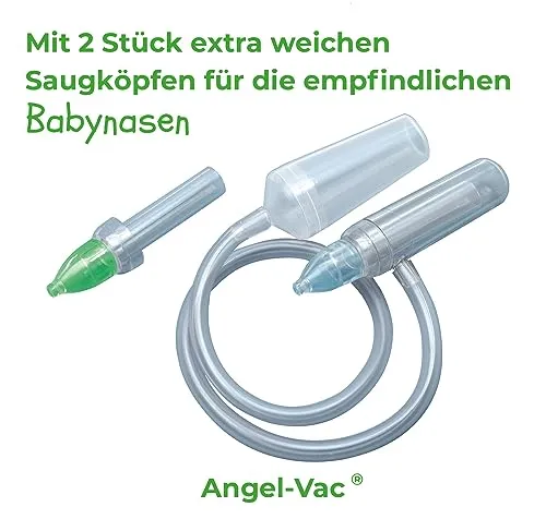 Angel-Vac Nasensauger Geschwisterpaket Staubsauger 2 Köpfe sanft
