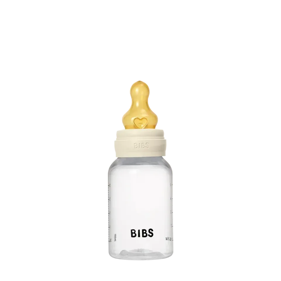 BIBS Baby 150ml Latex Babyflasche Ivory Anti-Kolik