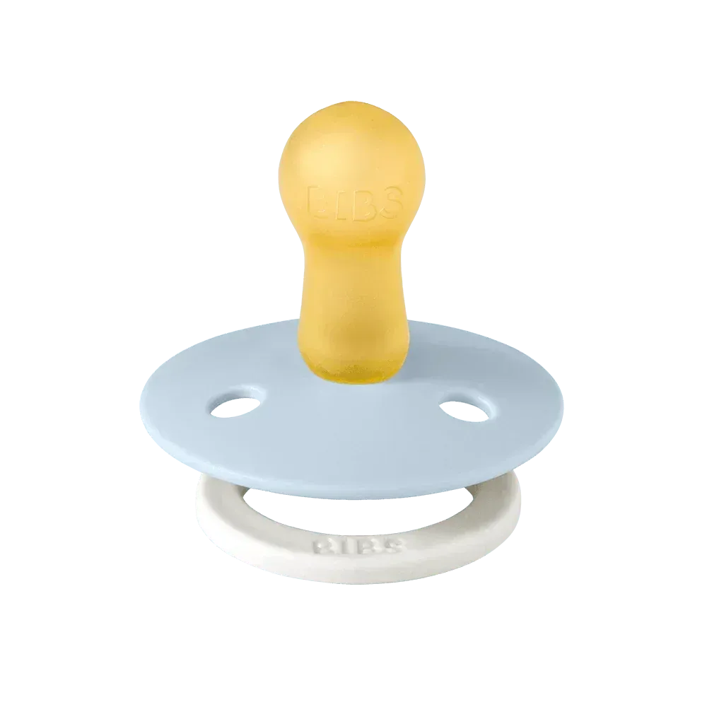 BIBS Colour Glow Schnuller Baby Blue Latex nachtleuchtend