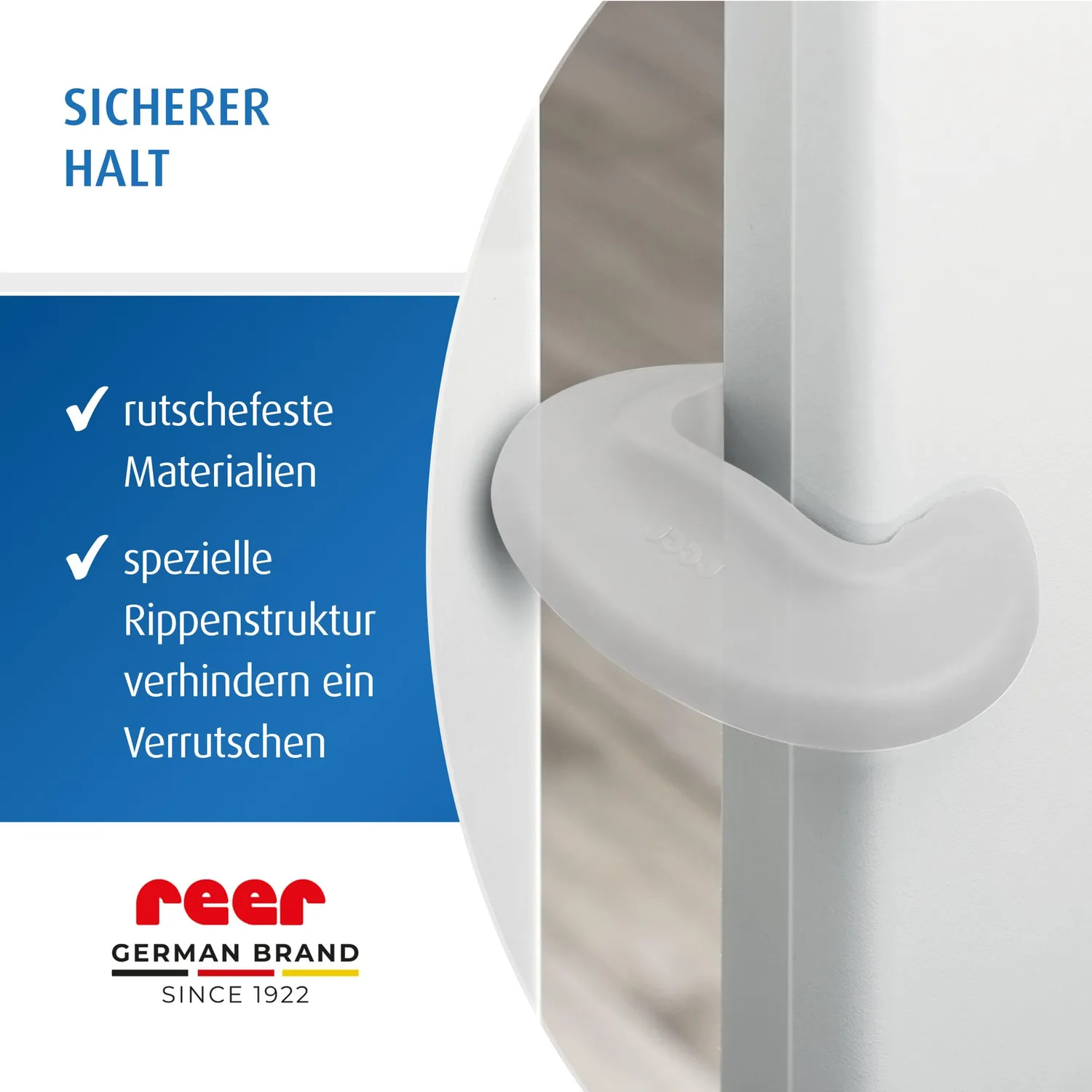 Reer Finger-Klemm-Schutz Türstopper transparent 30-45 mm