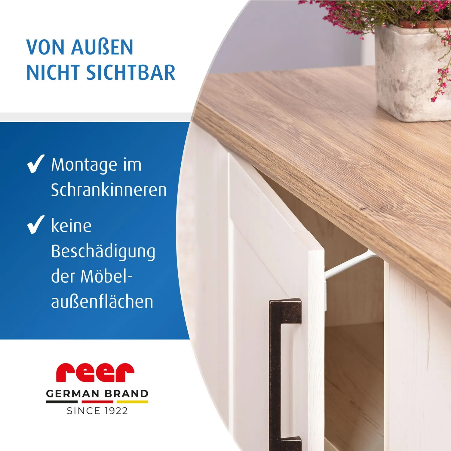 Reer Schrank- und Schubladensicherung innen weiß 8 Stück Klemmschutz