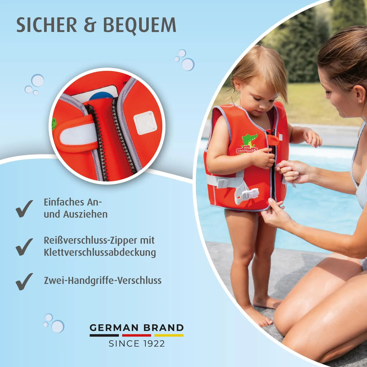 Reer Myswimbuddy Schwimmlernweste S 15-19kg Neopren Gelb