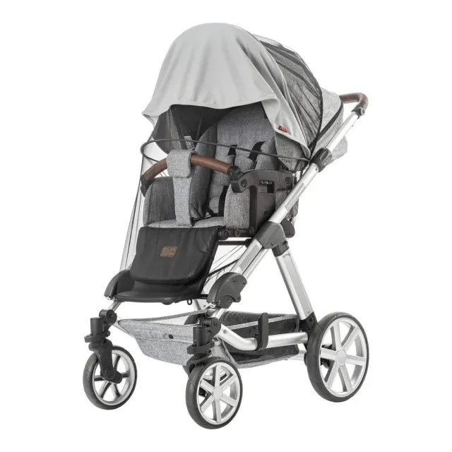 Reer ShineSafe Bite Sonnenschutz Kinderwagen Insektenschutz grau