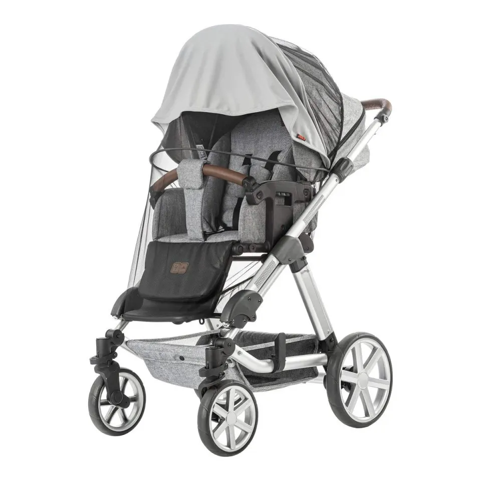 Reer ShineSafe Bite Sonnenschutz Kinderwagen Insektenschutz grau