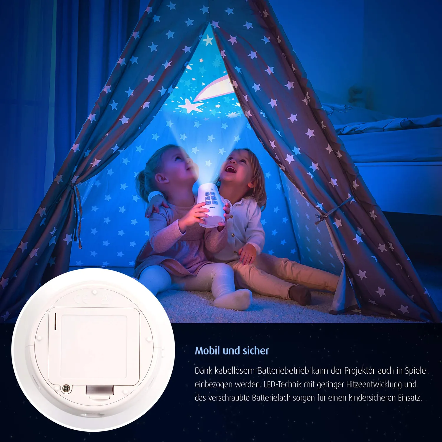 Reer DreamBeam Motivprojektor weiß mit 24 Bildern