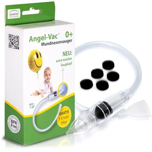 Angel-Vac Mund-Nasensauger Baby mit 5 Filtern