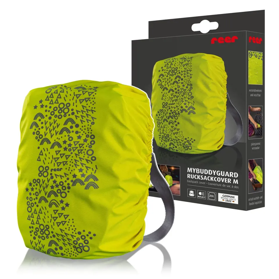 reer MyBuddyGuard Rucksackcover M Regenhülle neongelb