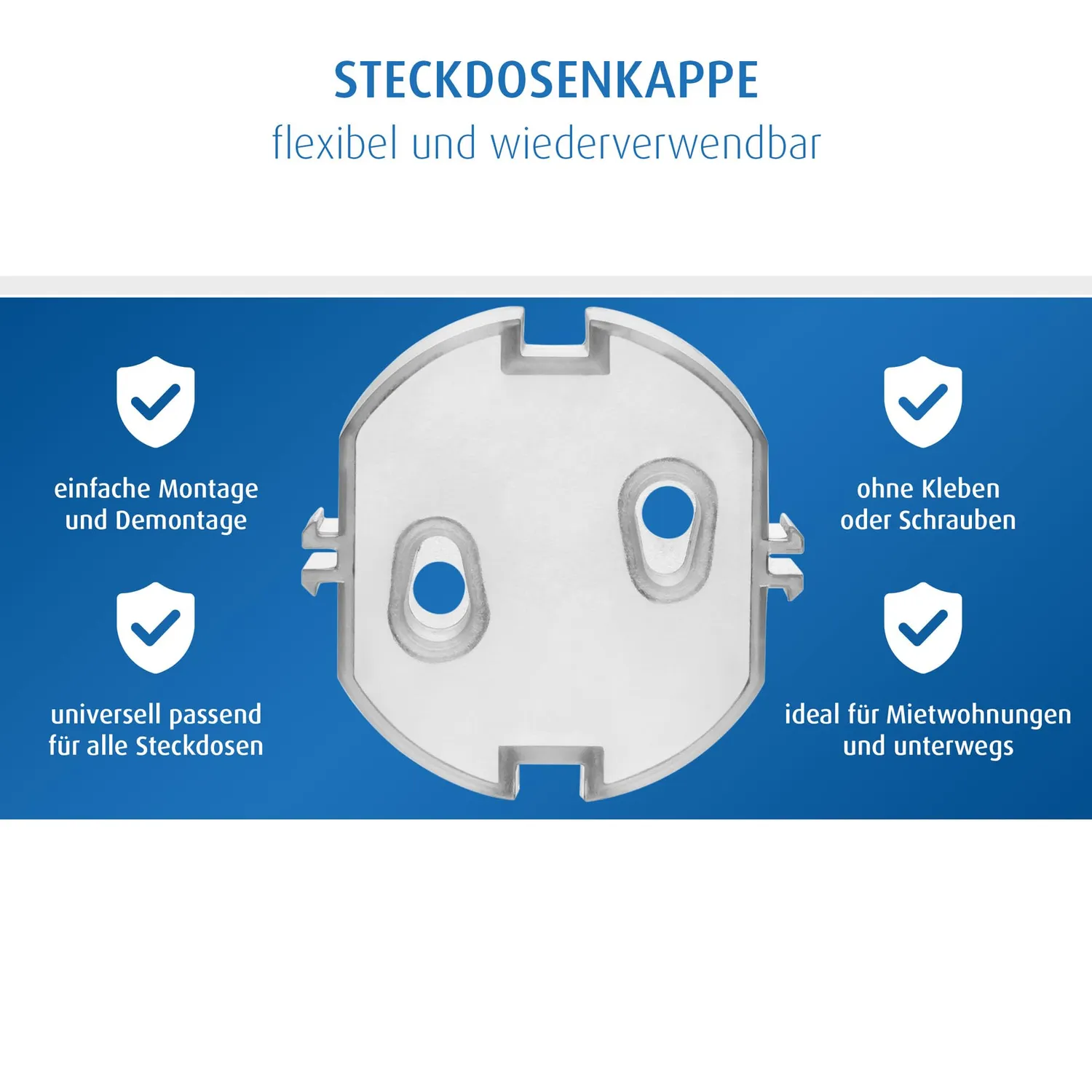 Reer Steckdosenkappe transparent 5 Stück Kindersicherung