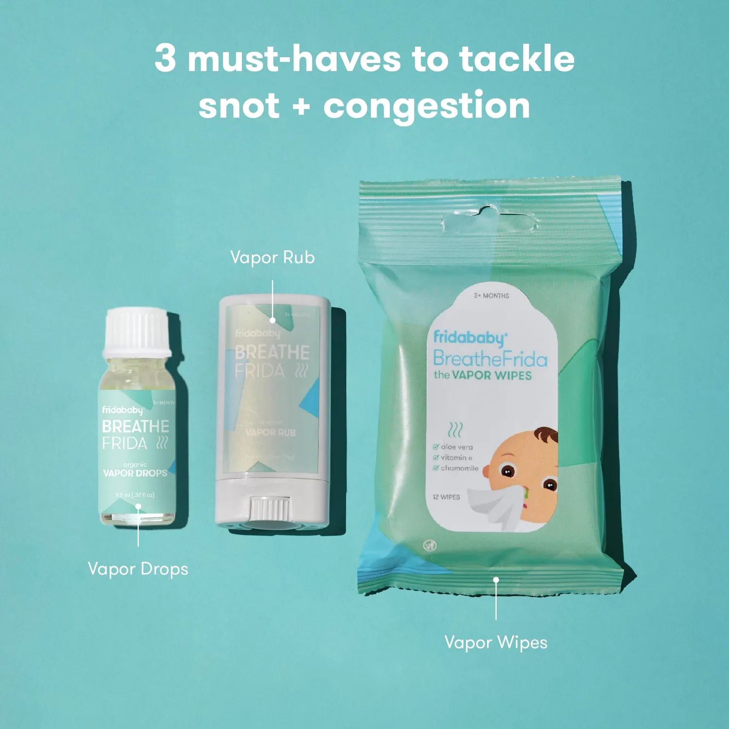 Frida Baby Breathe Easy Kit Schnupfen-Set 3-teilig