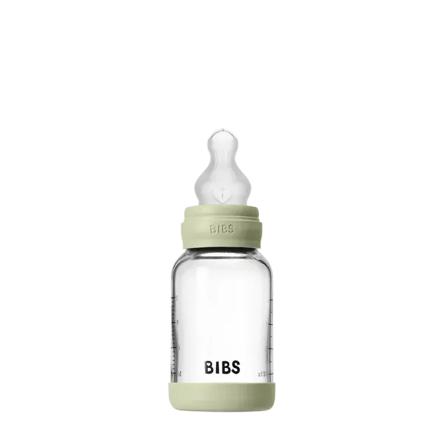 BIBS Baby Glass Bottle Glas Babyflasche Sage 120 ml