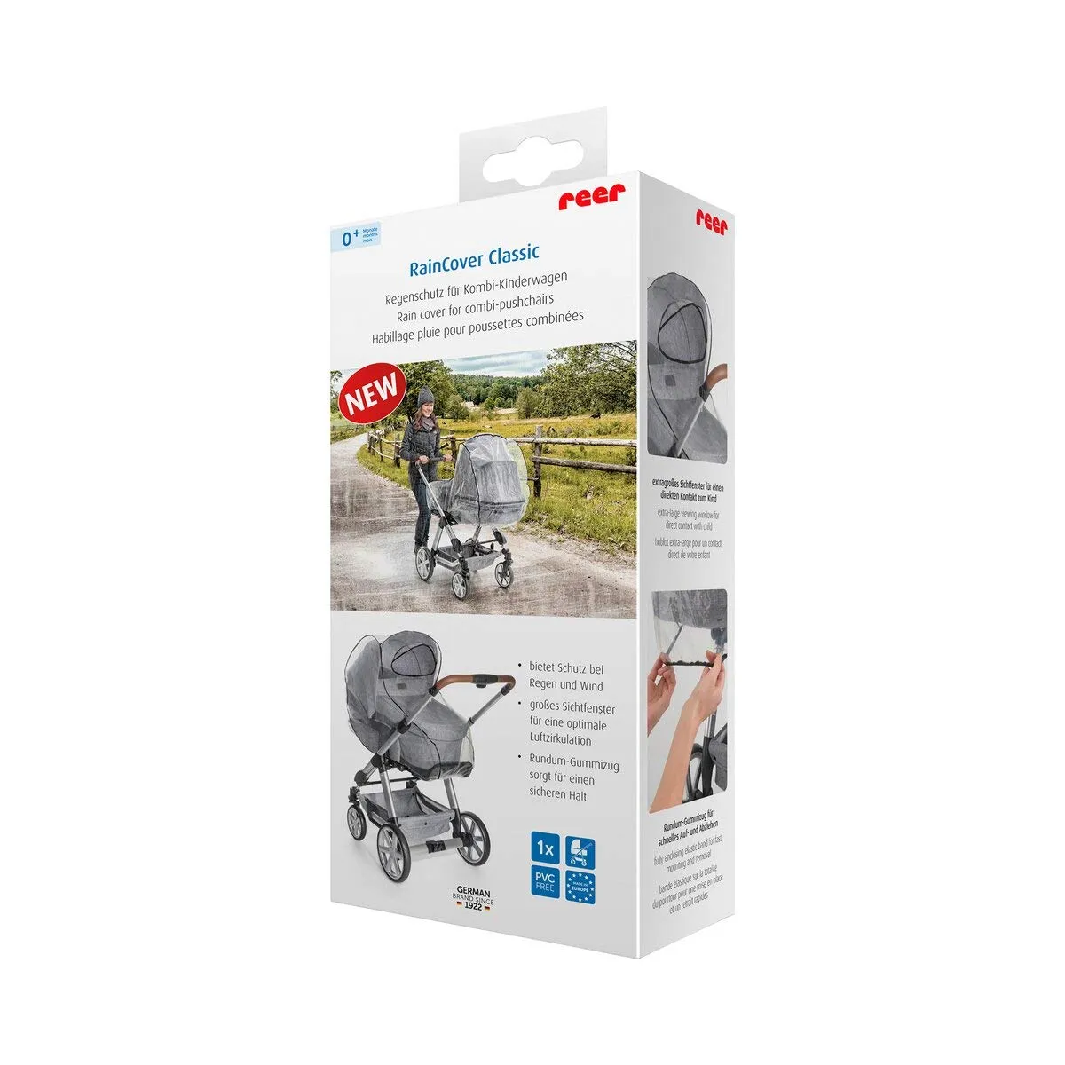 reer RainCover Classic Regenschutz Kinderwagen PVC-frei