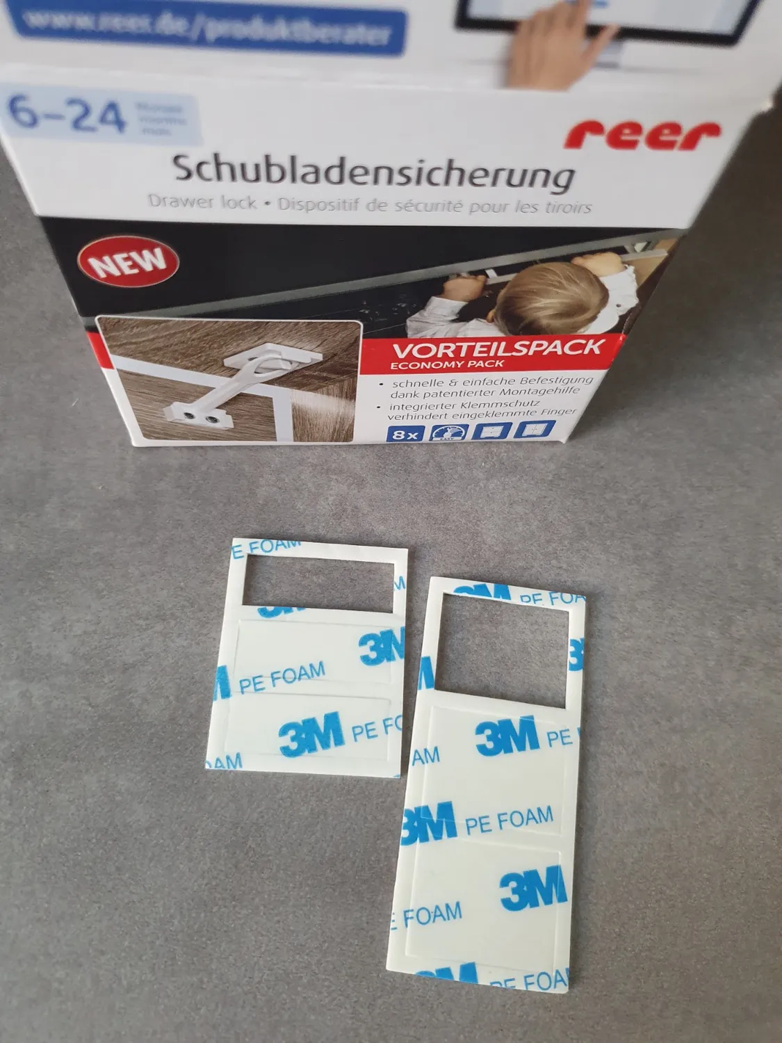 reer 71020 Schrank- u. Schubladensicherung weiß 8 Stück
