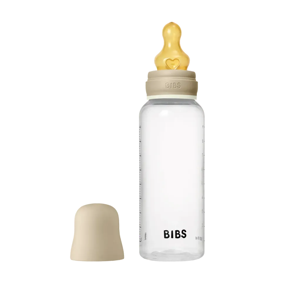 BIBS Babyflasche Glow Set 270ml Latex Vanilla PP