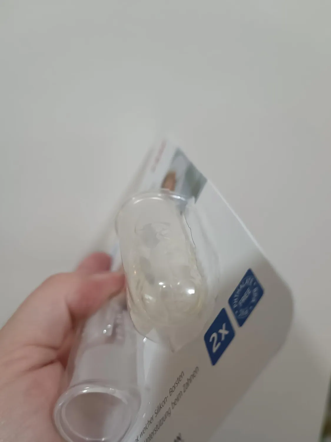 Reer 79249 Finger-Zahnbürste Silikon transparent 2 Stück
