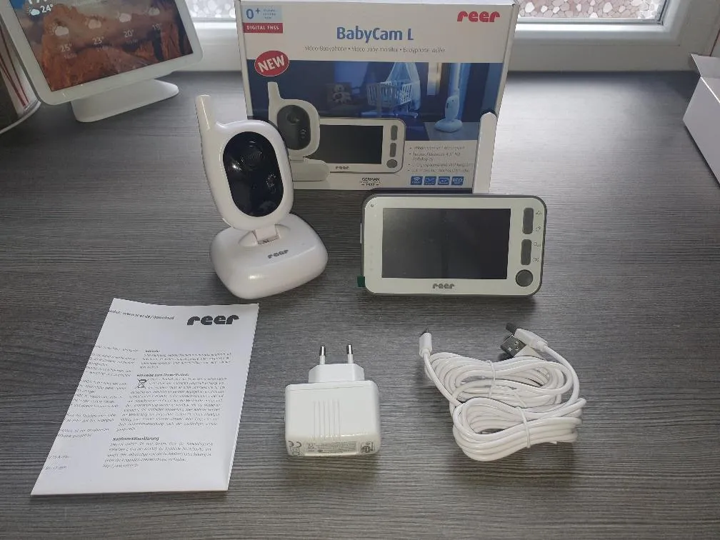 reer 80440 BabyCam XL Video-Babyphone weiß 4,3 Zoll