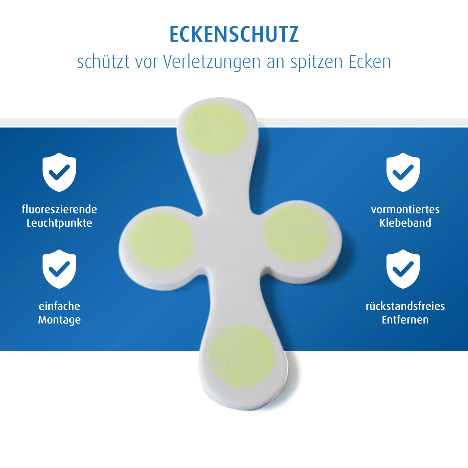 Reer Eckenschutz nachtleuchtend Kantenschutz 2 Stück weiß