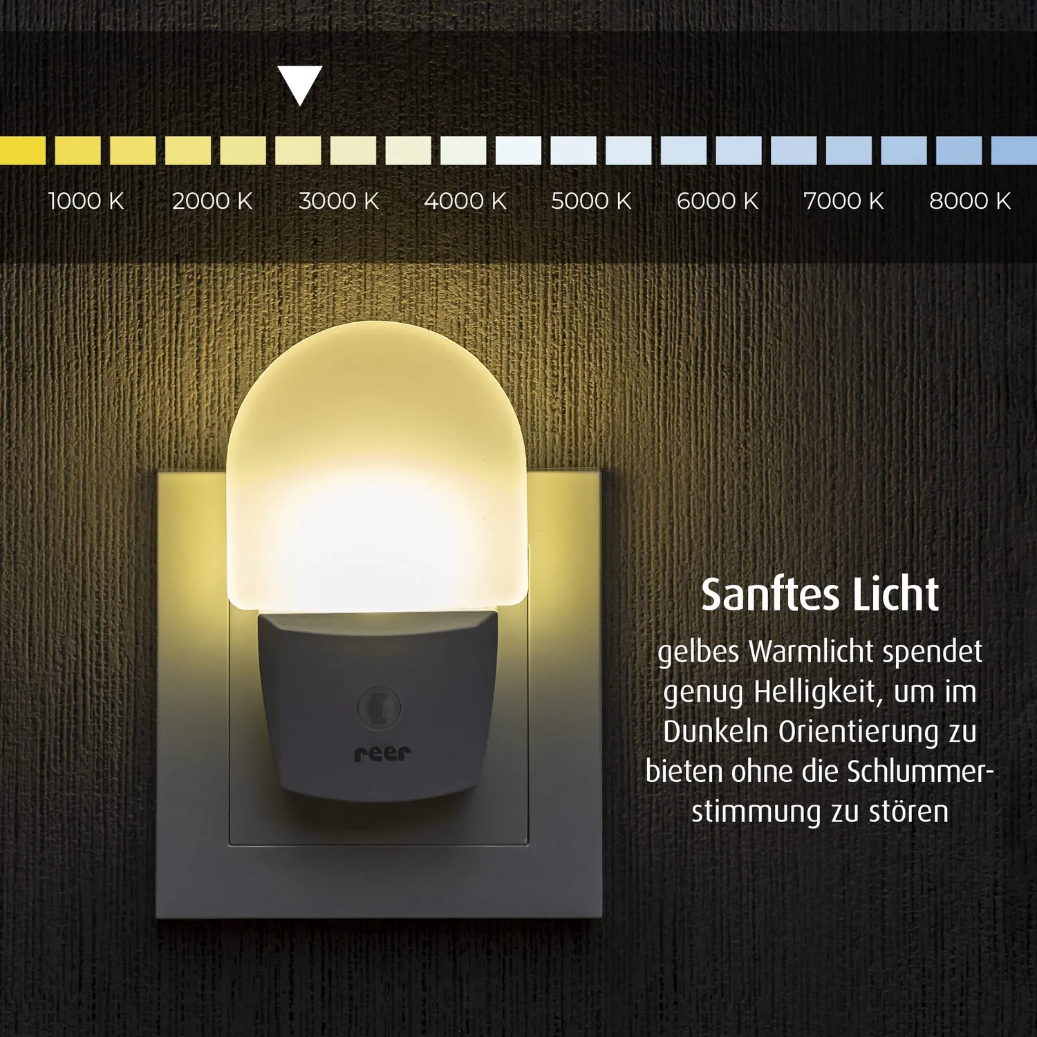 Reer NightGuide Nachtlicht Steckdose warmweiß