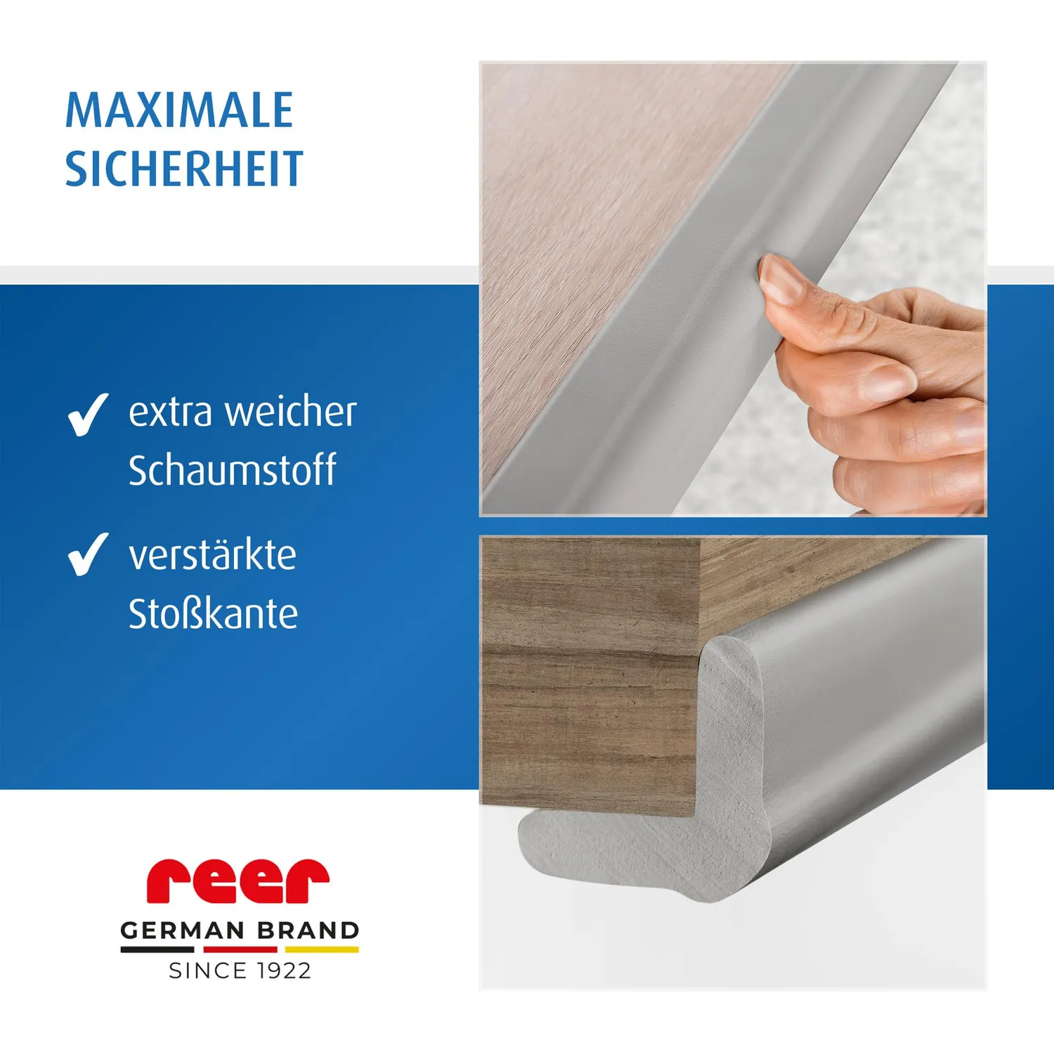 reer Kantenschutz Soft 2x1m Schaumstoff grau