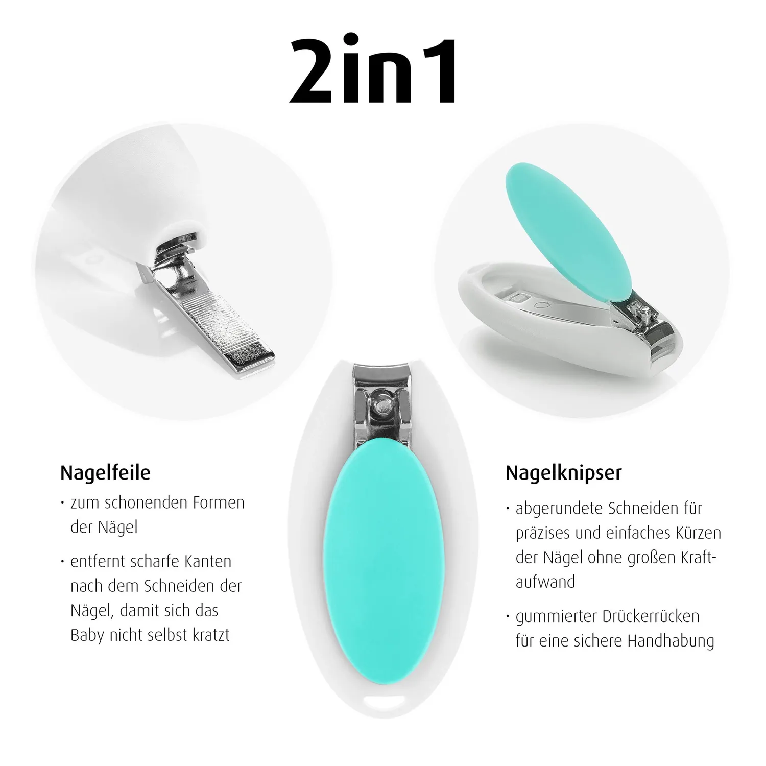 Reer BabyCare Babypflegeset 5-teilig Naturborsten Etui