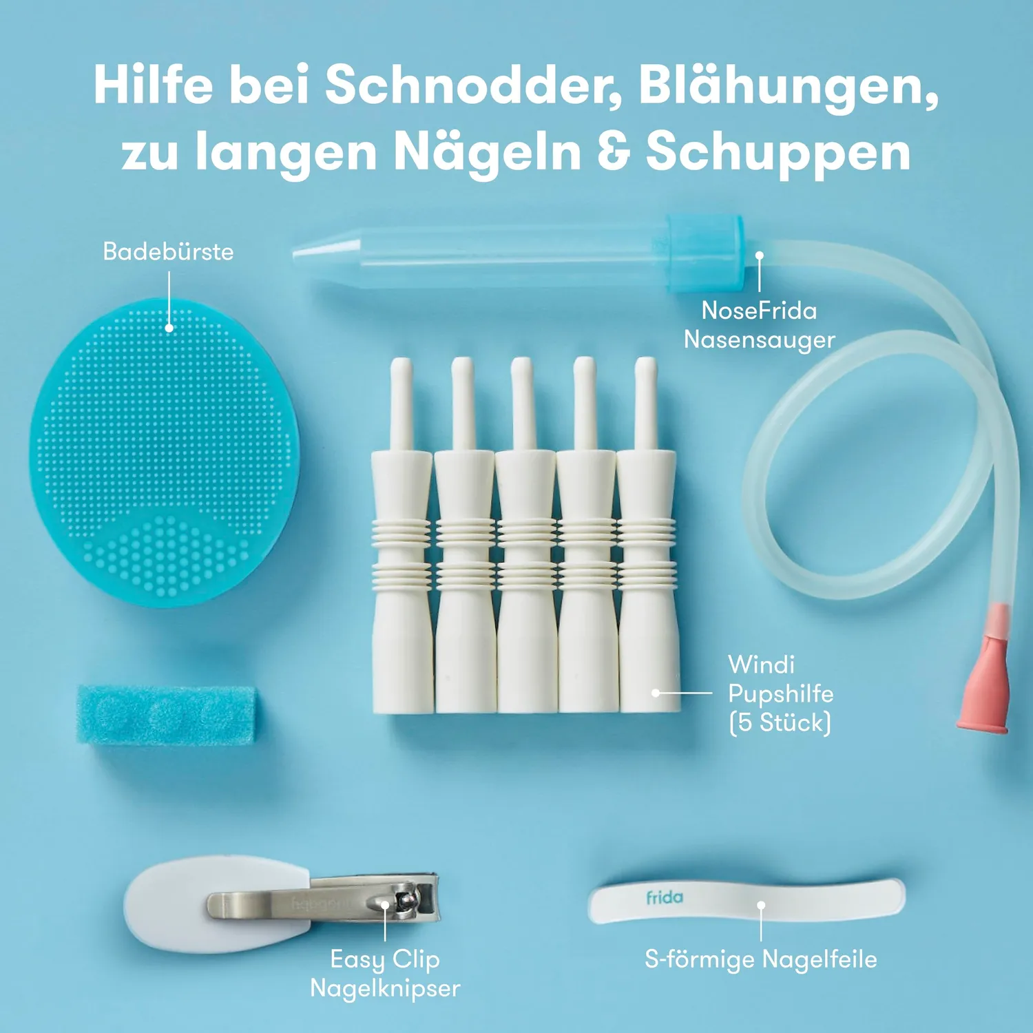 Frida Baby Basics Kit Pflegeset 4-teilig ab Geburt Schnupfenhilfe