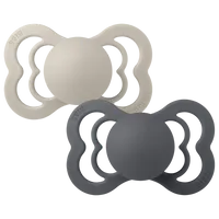 BIBS Supreme Schnuller 2er-Pack Cloud/Black