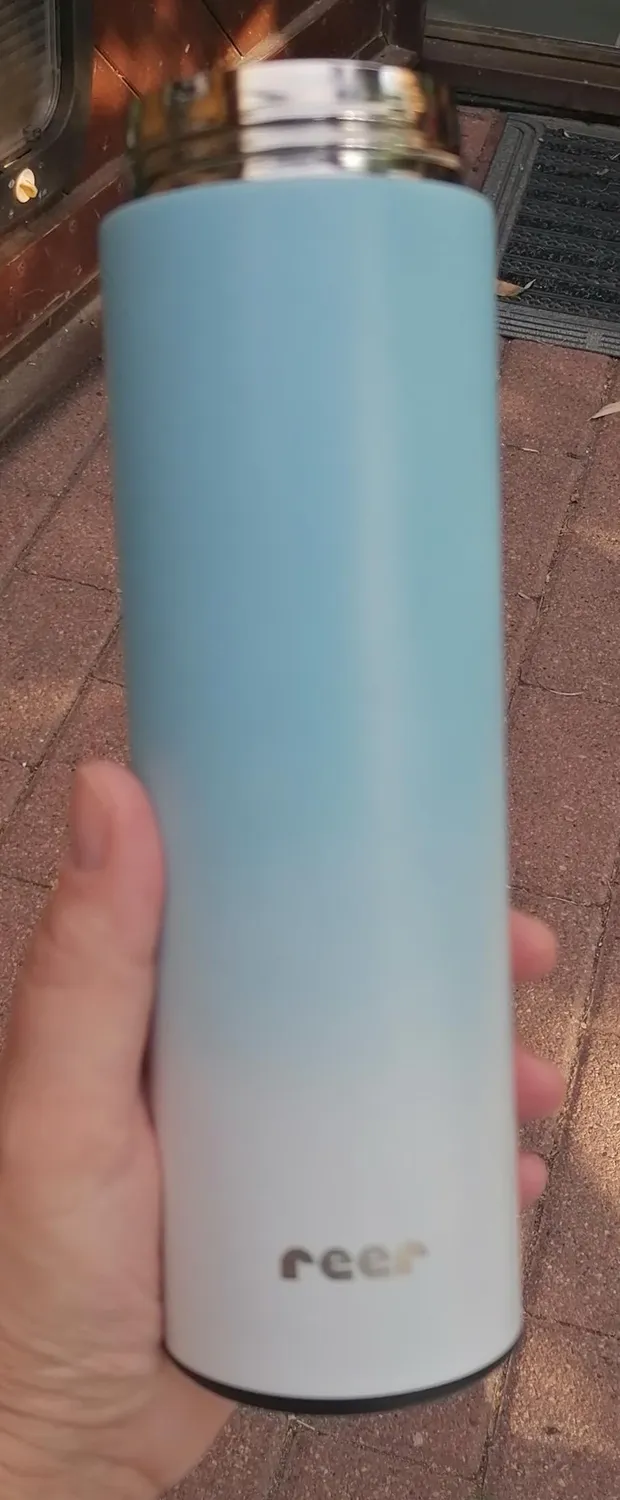 Reer ColourDesign Isolierflasche Thermoflasche Schwarz 450 ml warm