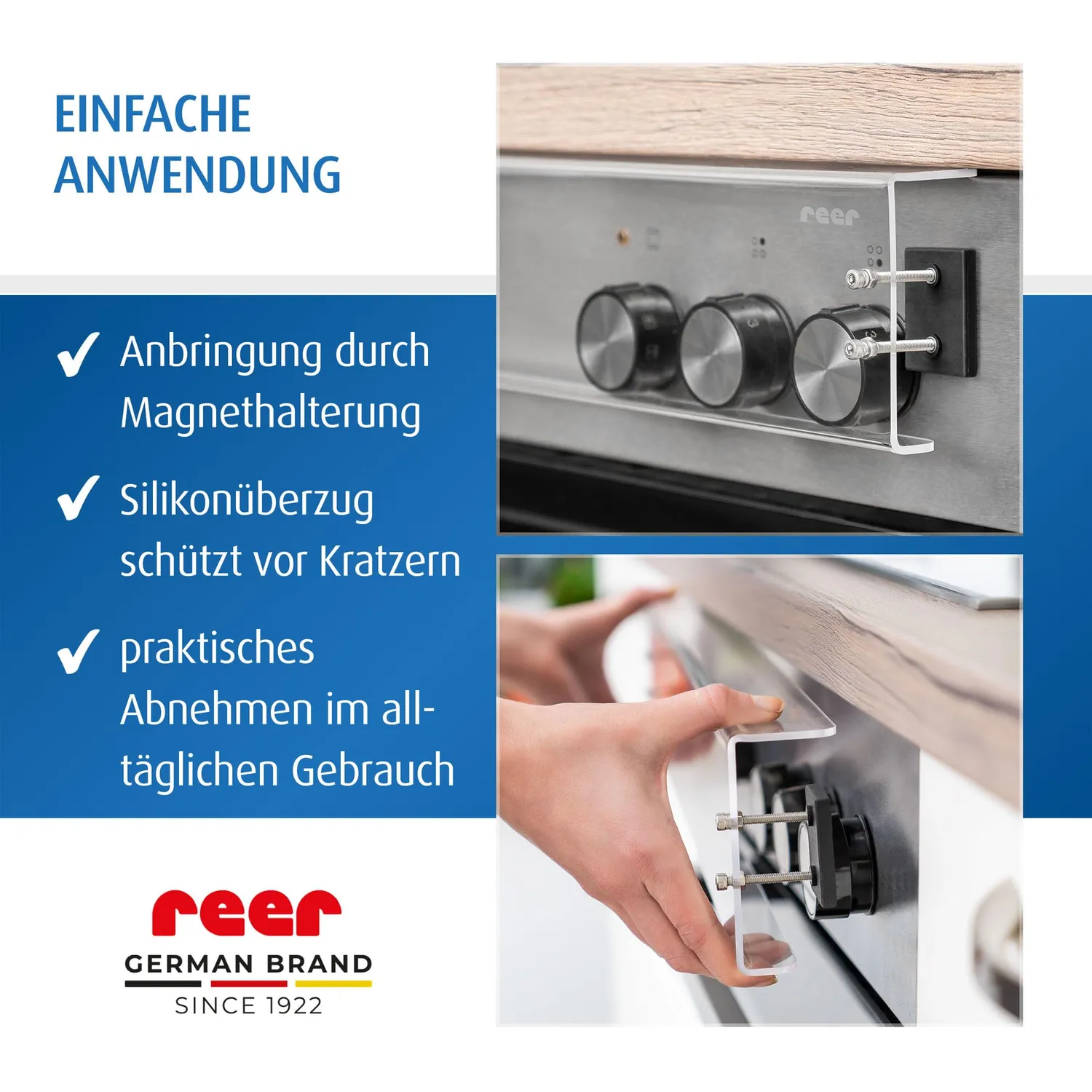 Reer Herdknopf-Abdeckung Schalterabdeckung transparent