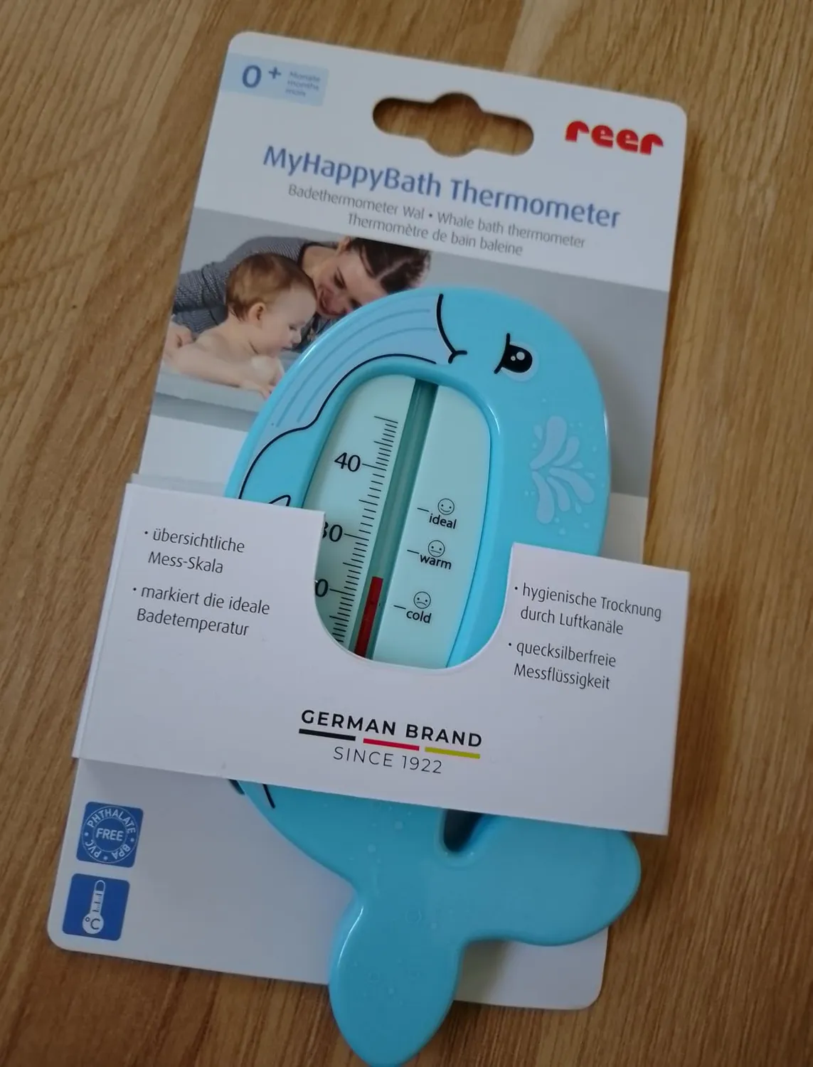 Reer Schildkröte Baby-Badethermometer quecksilberfrei