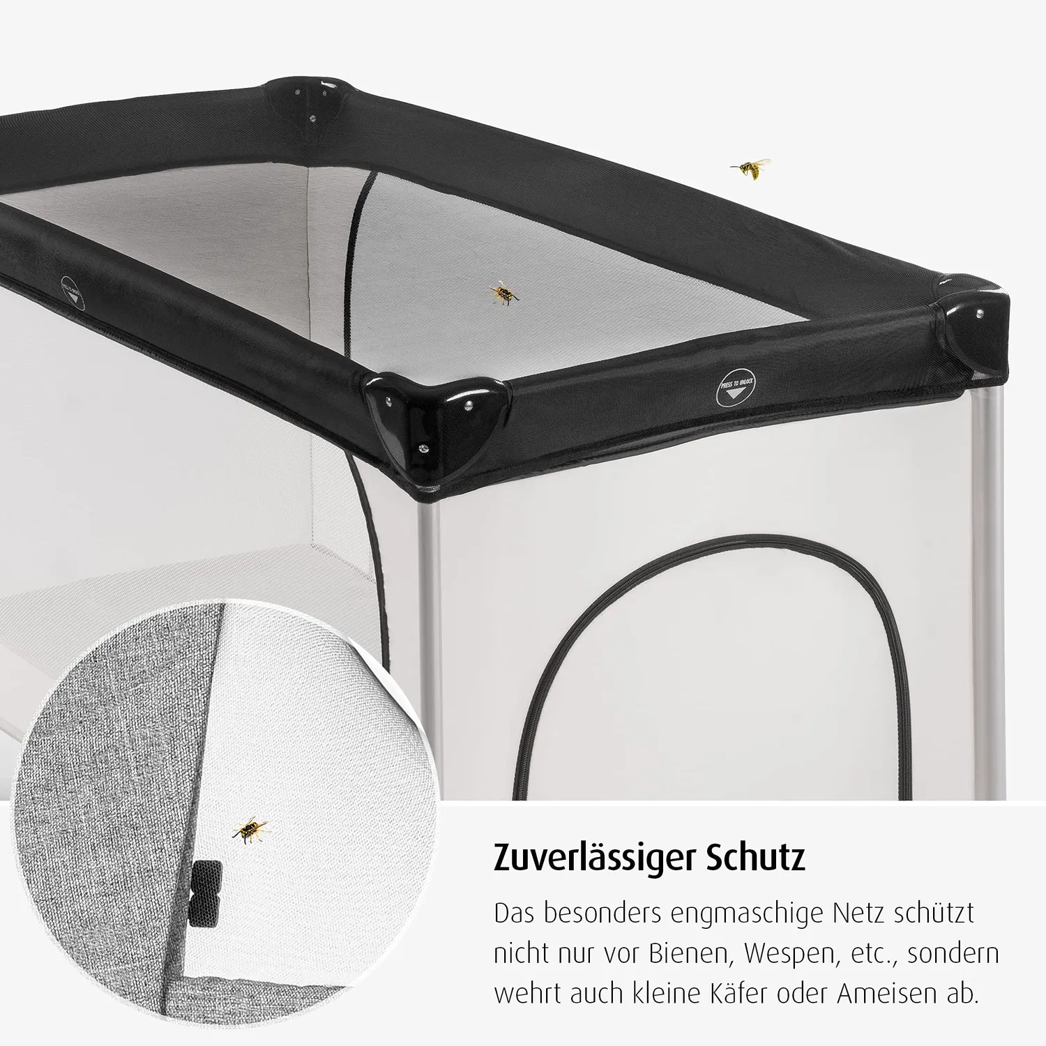 Reer Universal Insektenschutz Moskitonetz Kinderwagen schwarz