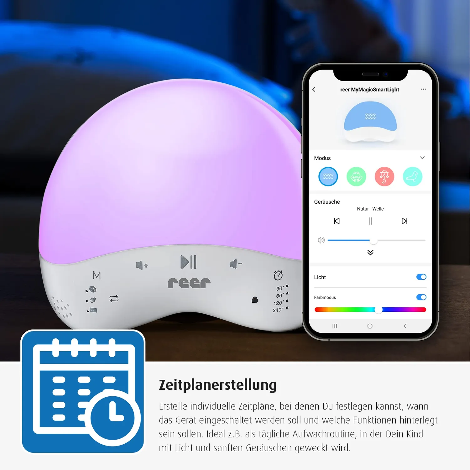 Reer MyMagicSmartLight Nachtlicht Alexa App Musik 16 Mio Farben