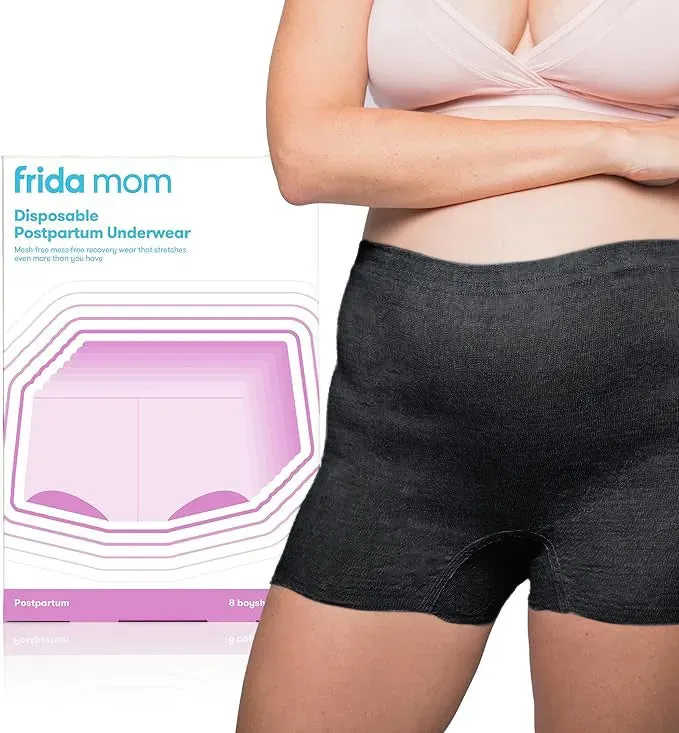 Frida Mom Wochenbett Slip Schwarz 8er Pack