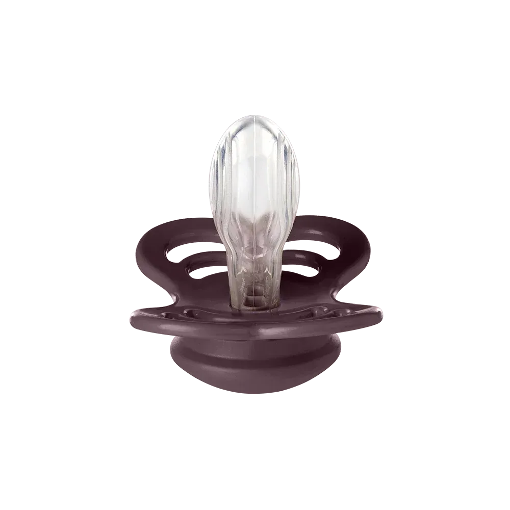 BIBS Supreme Schnuller Plum Flach Symmetrisch Silikon