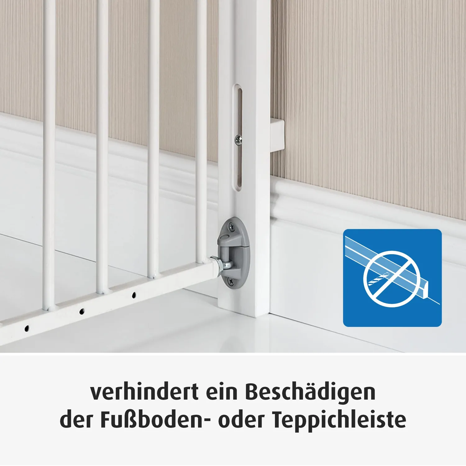 Reer WallFlex Abstandhalter Fußleiste Türgitter Weiß Holz