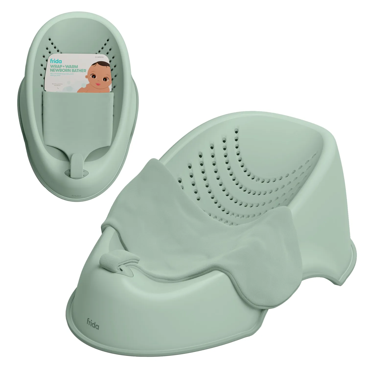 Frida Baby Wrap+Warm Badeeinsatz Neugeborene Creme warm