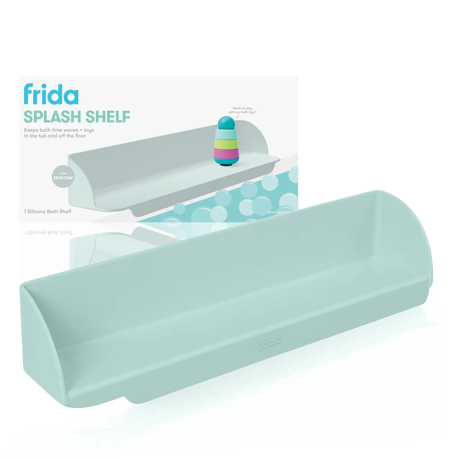 Frida Baby Splash Shelf Badewannenschutz Weiß Silikon