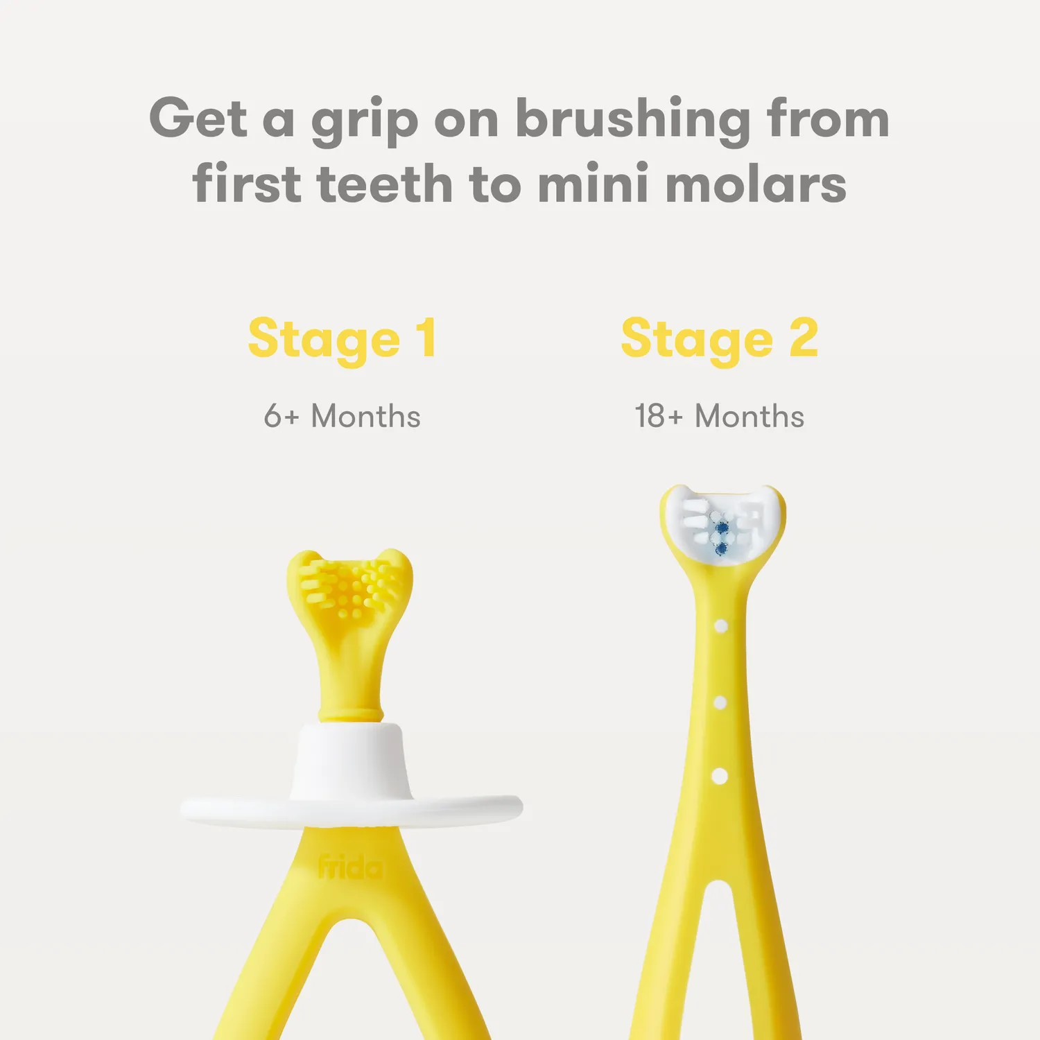 NoseFrida Grow-With-Me Zahnbürsten Set 2-tlg Silikon