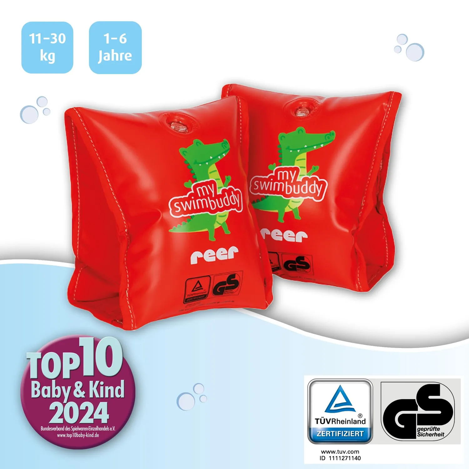 Reer MySwimBuddy Schwimmflügel Rot 11-30 kg weich