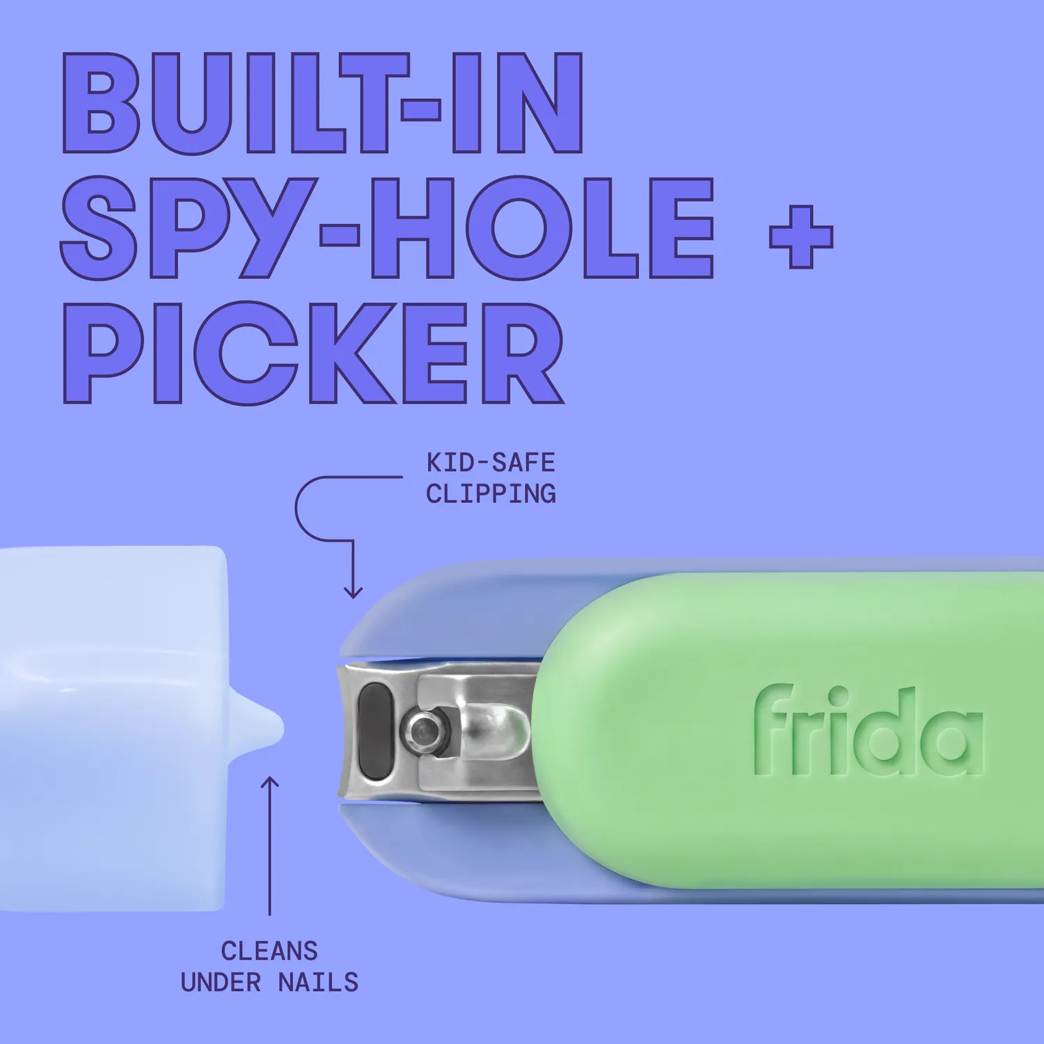 NoseFrida Frida Kids 2-in-1 Nail Clipper Nagelknipser Blau-Grün sicher