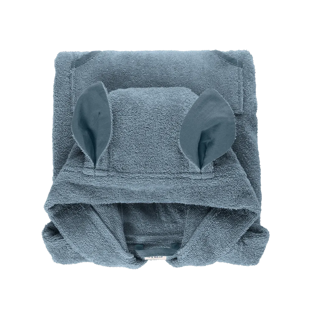 BIBS Kangaroo Poncho Badeponcho 56x60 Petrol Bio 2-4J