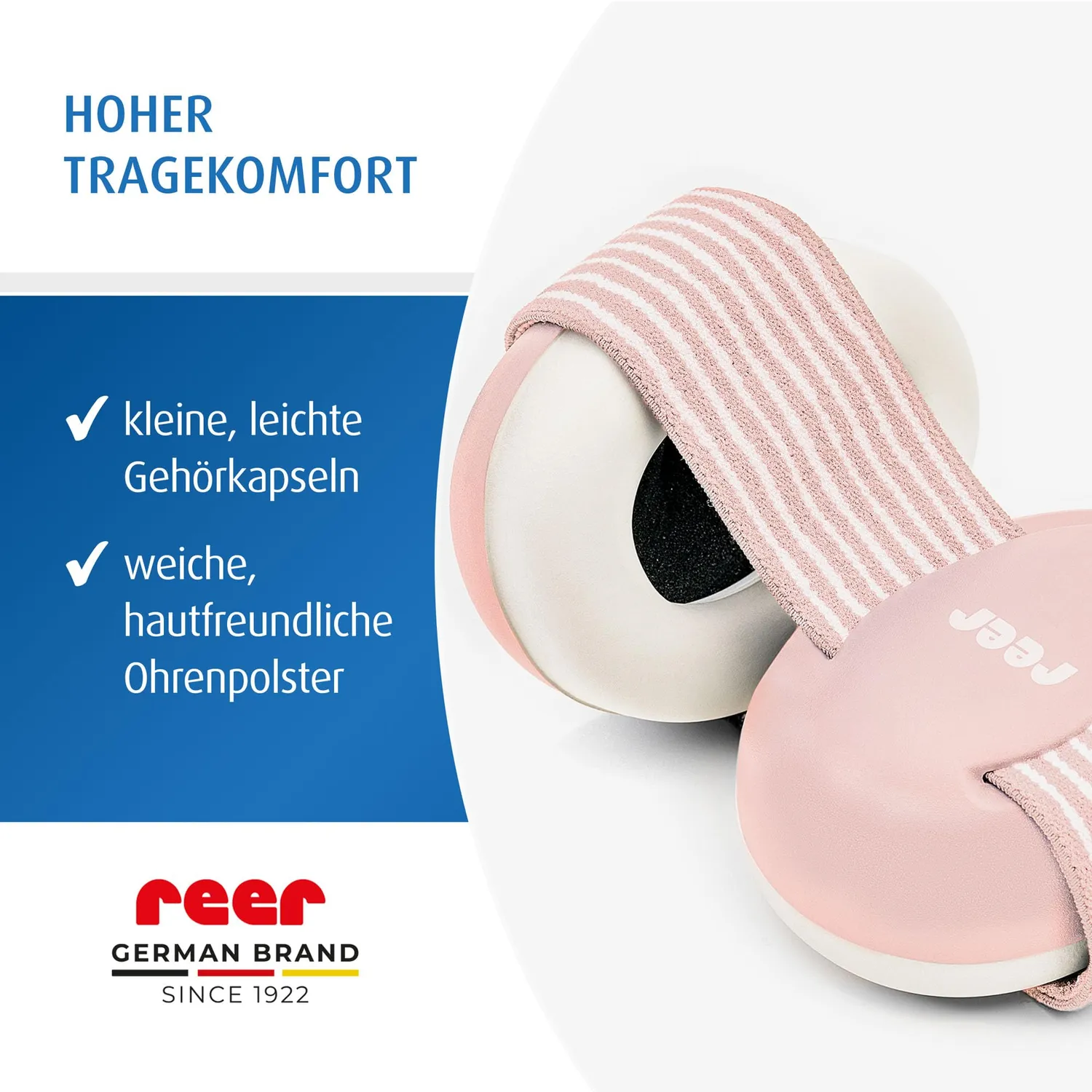 Reer SilentGuard Baby Gehörschutz rosa SNR 25