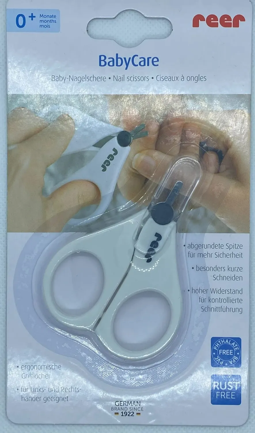 Reer BabyCare 81060 Baby-Nagelschere weiß abgerundet