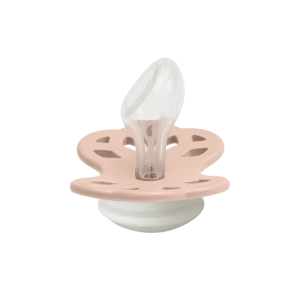 BIBS Infinity GLOW Schnuller Blush Silikon nachtleuchtend