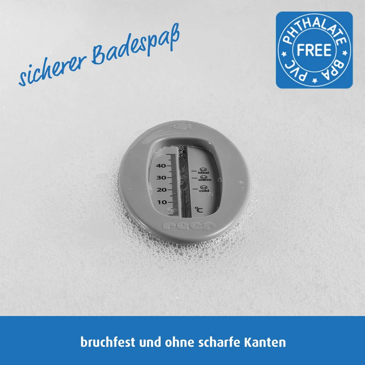 Reer Baby-Thermometer Badethermometer grau bruchsicher