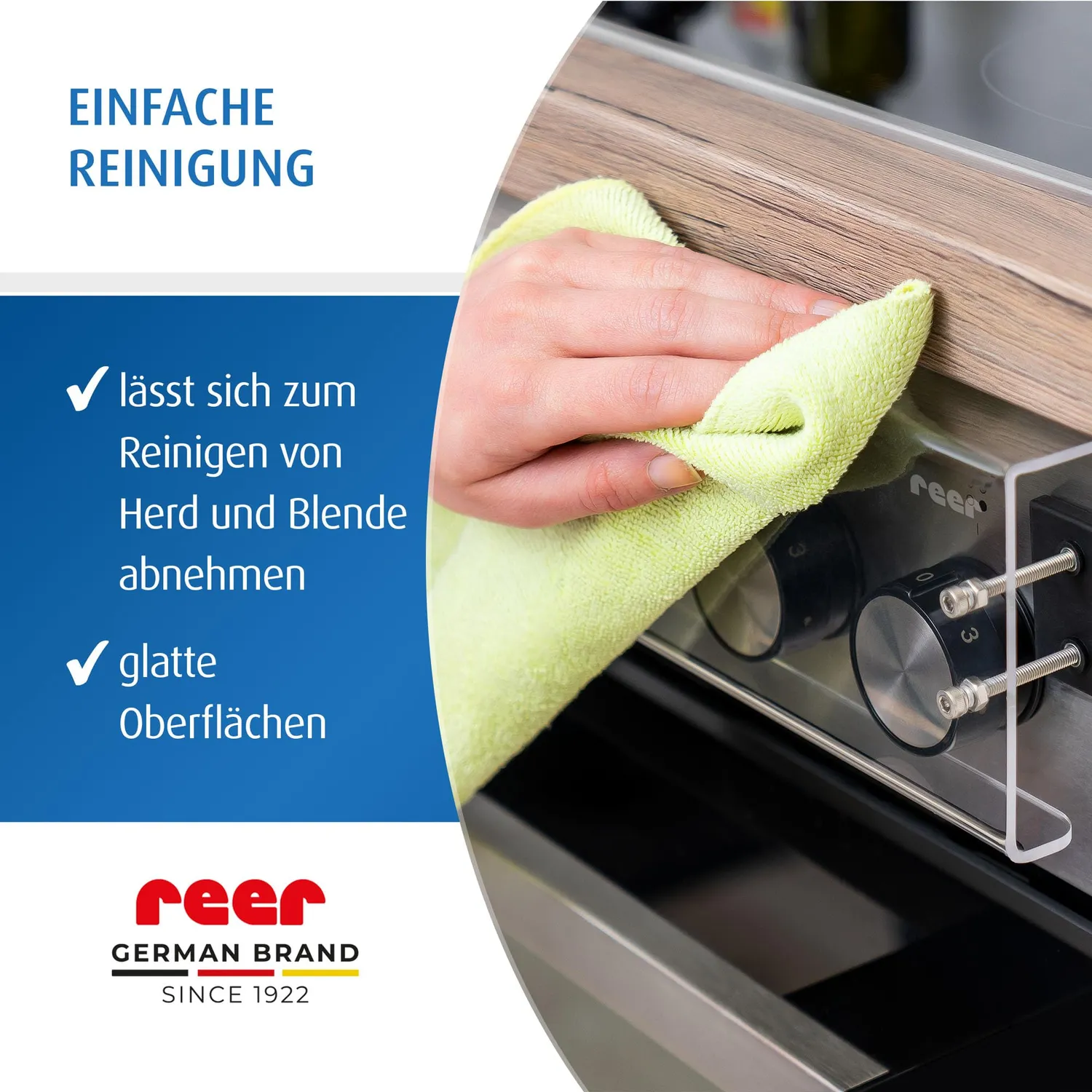 Reer Herdknopf-Abdeckung Schalterabdeckung transparent